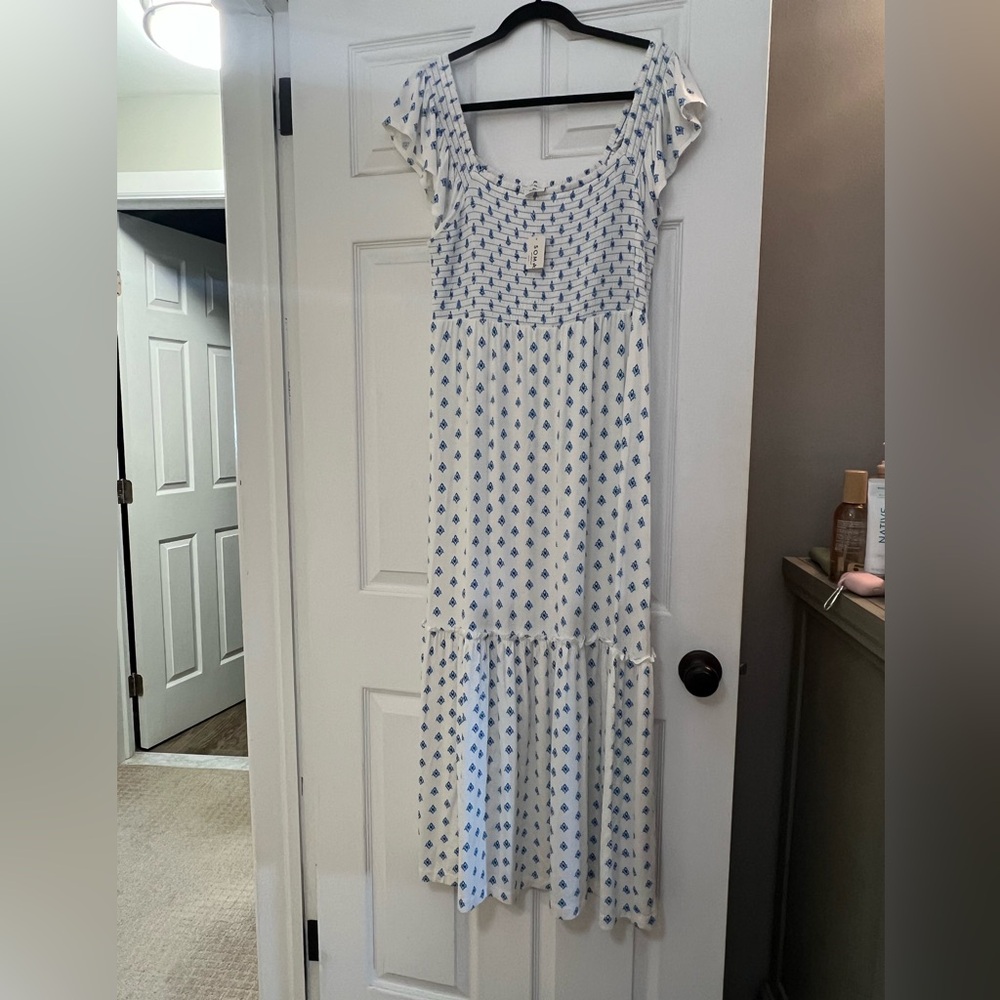 Soma - New with tags - Blue and White Patterned Maxi Dress - women’s XL